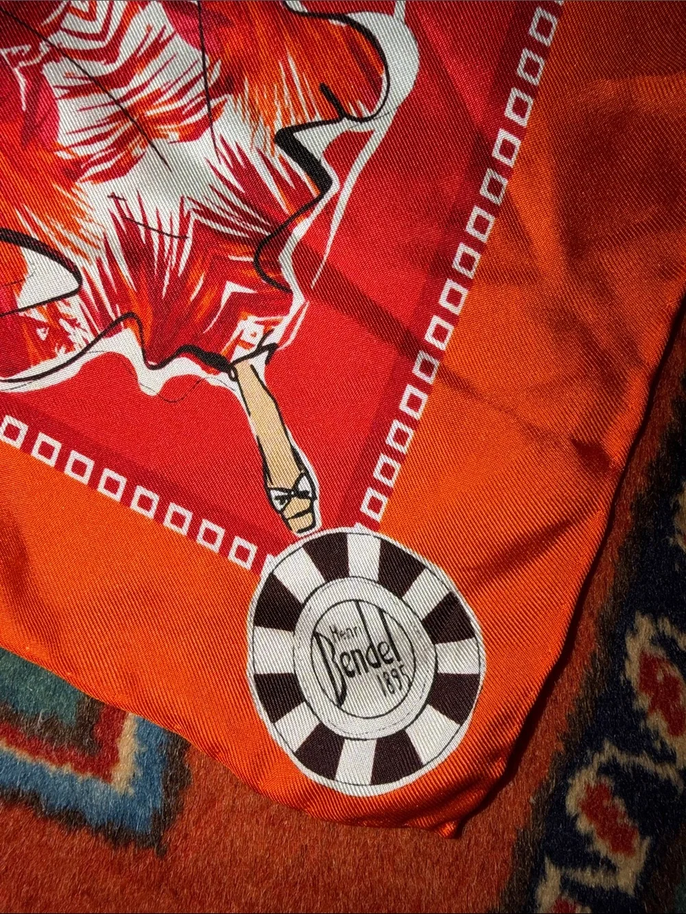 RARE Signed Henri Bendel ~ Izak Zeno Limited Edition Silk Scarf~ 